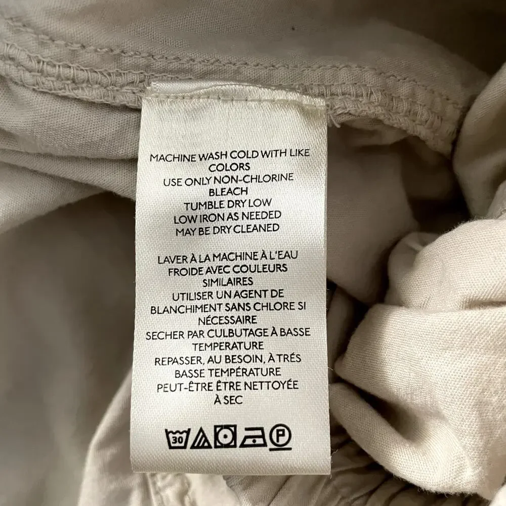 Free People Get Free Poplin Nilla Cream Pull-On Shorts Size M - Picture 7 of 7